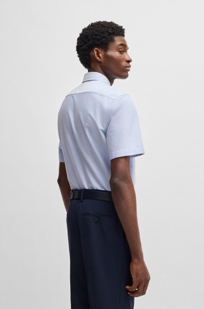 Hugo Boss Camisa Regular Fit De Algodón Oxford Con Botones