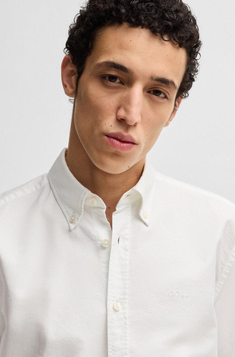 Hugo Boss Camisa Regular Fit De Algodón Oxford Con Botones