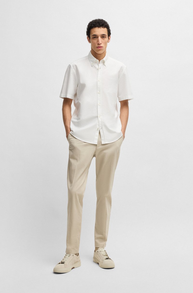 Hugo Boss Camisa Regular Fit De Algodón Oxford Con Botones