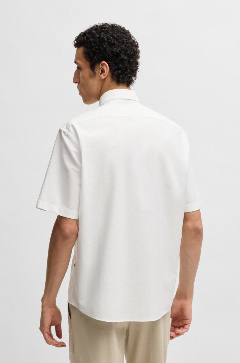 Hugo Boss Camisa Regular Fit De Algodón Oxford Con Botones