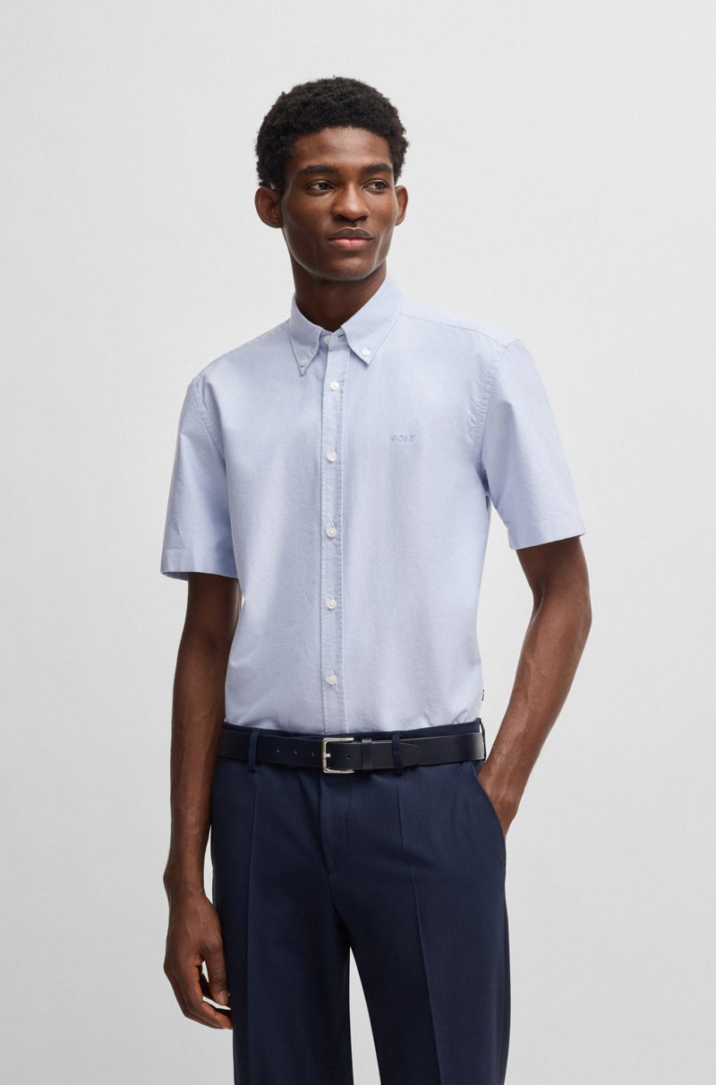 Hugo Boss Camisa regular fit de algodón Oxford con botones
