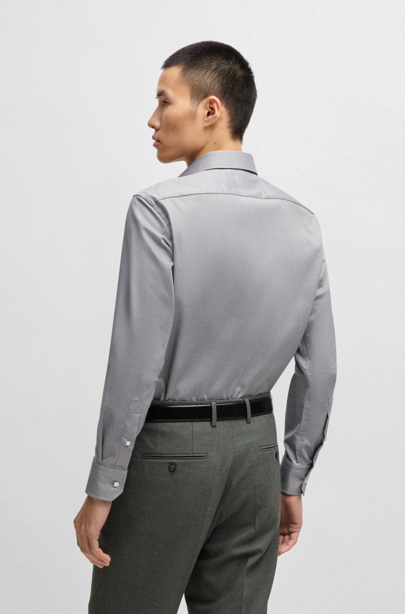 Hugo Boss Camisa Regular Fit De Planchado Fácil En Algodón Elástico Estructurado