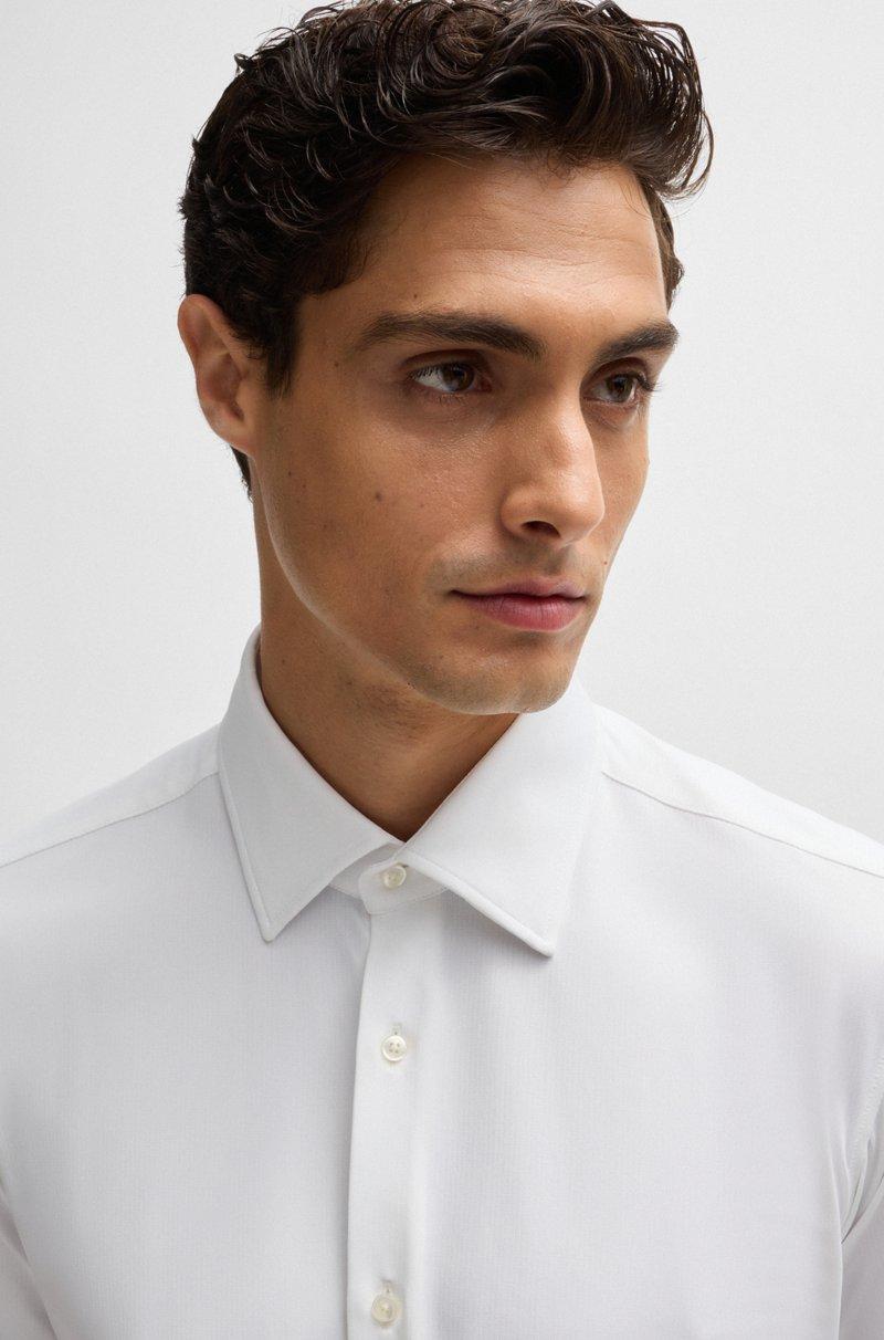 Hugo Boss Camisa Regular Fit De Tejido Elástico Técnico Con Estructura