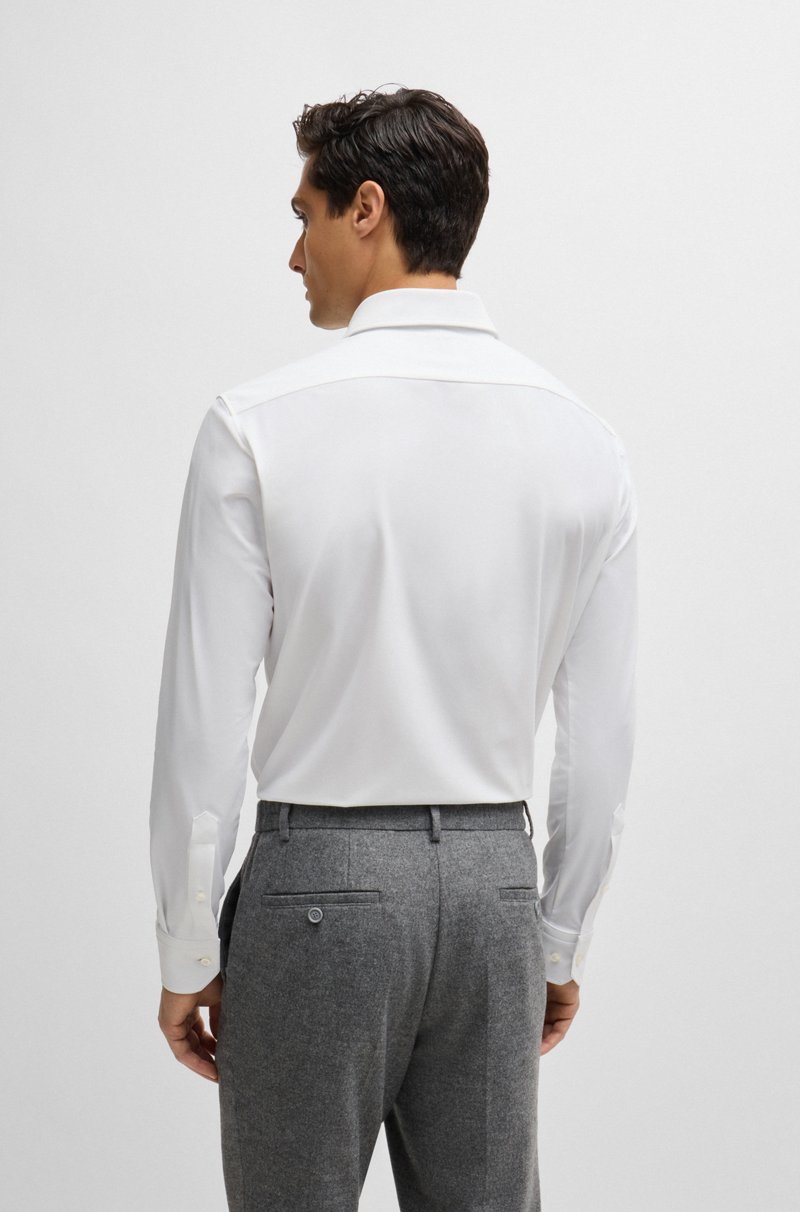 Hugo Boss Camisa Regular Fit De Tejido Elástico Técnico Con Estructura