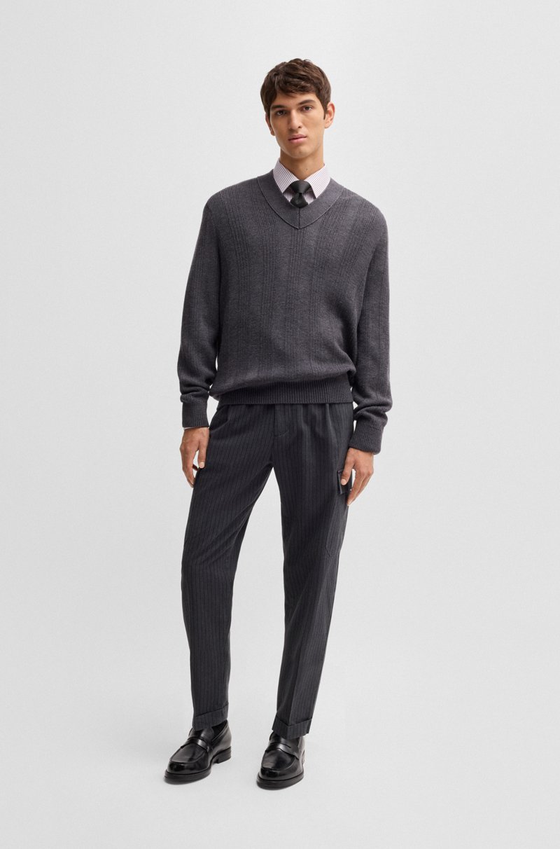 Hugo Boss Camisa Regular Fit En Algodón Elástico De Planchado Fácil