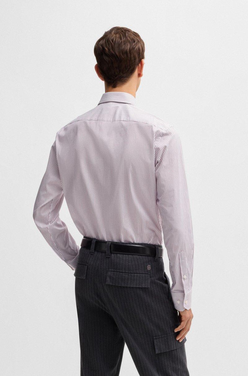 Hugo Boss Camisa Regular Fit En Algodón Elástico De Planchado Fácil