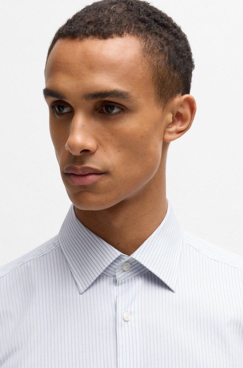 Hugo Boss Camisa Regular Fit En Algodón Elástico De Planchado Fácil