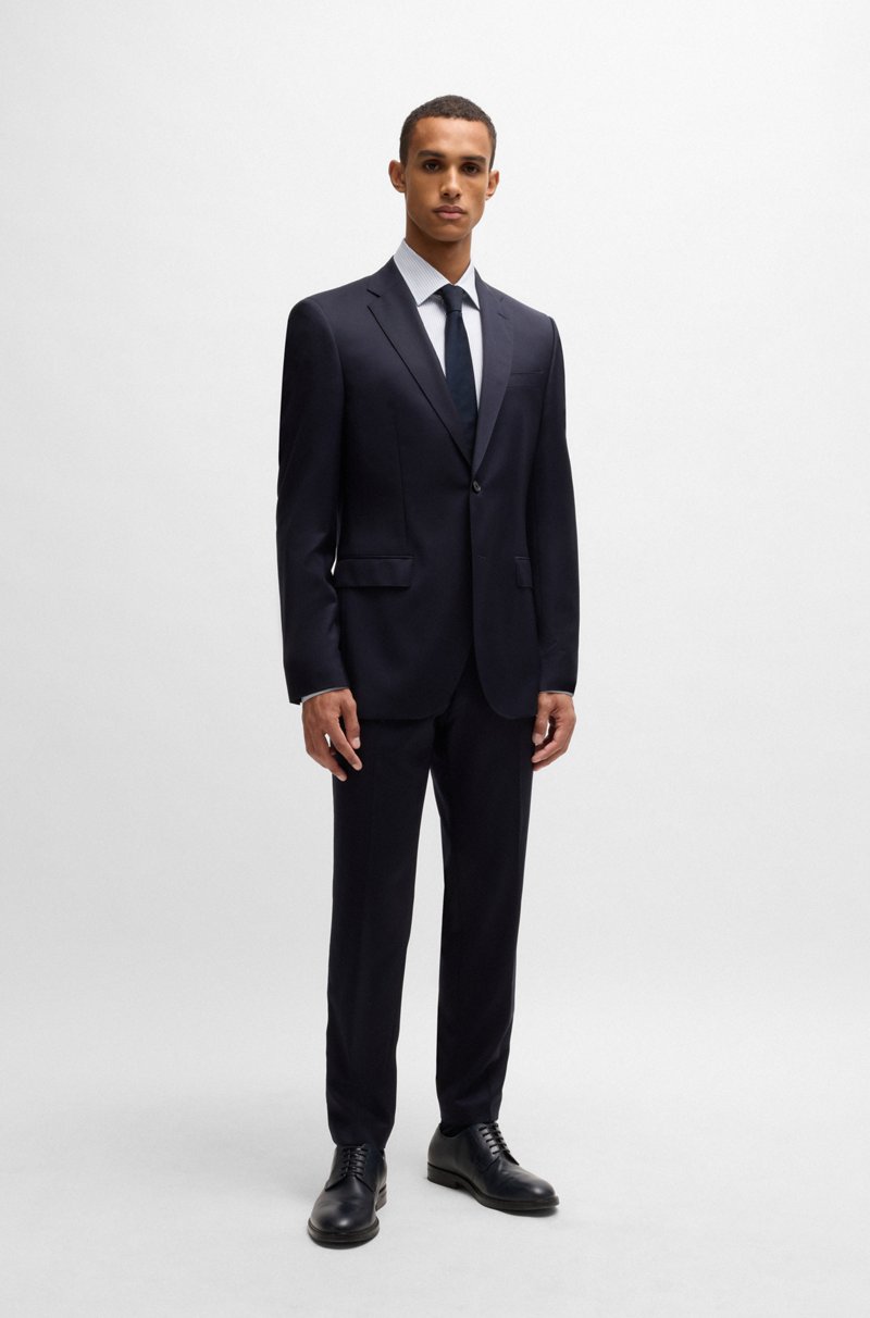 Hugo Boss Camisa Regular Fit En Algodón Elástico De Planchado Fácil