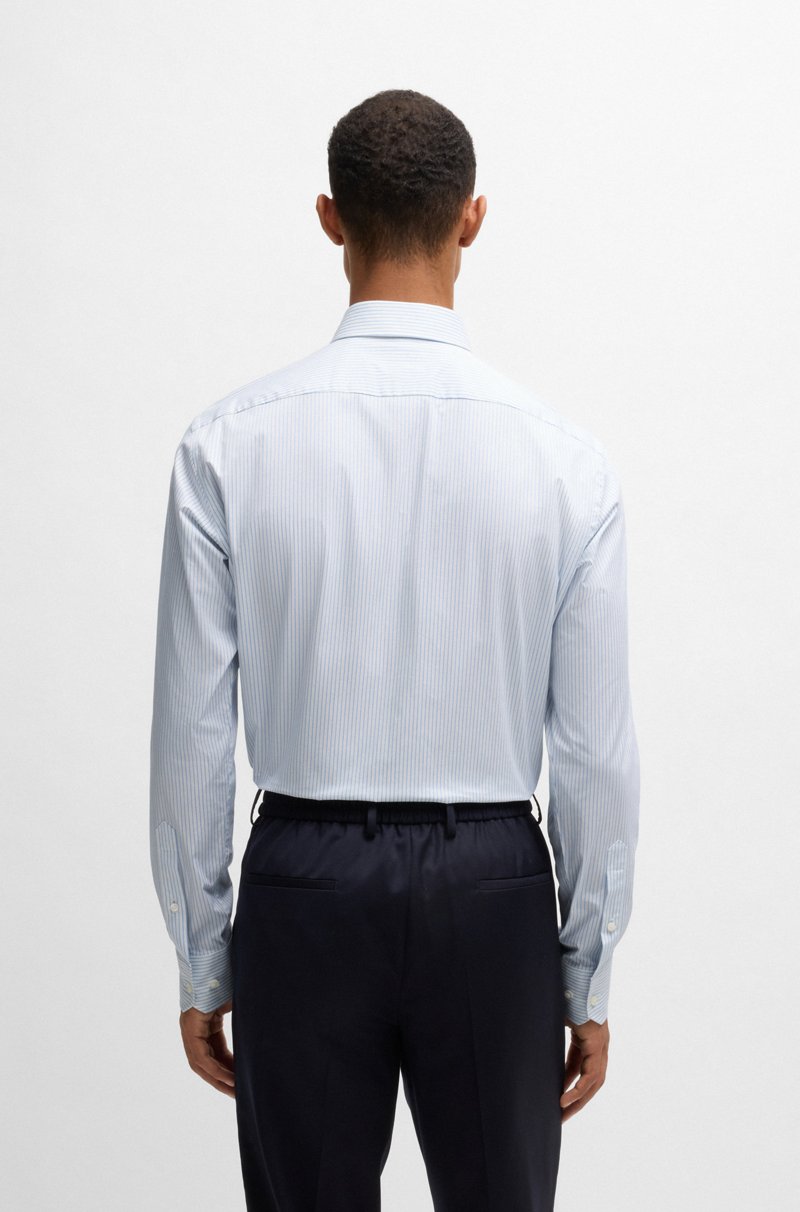 Hugo Boss Camisa Regular Fit En Algodón Elástico De Planchado Fácil