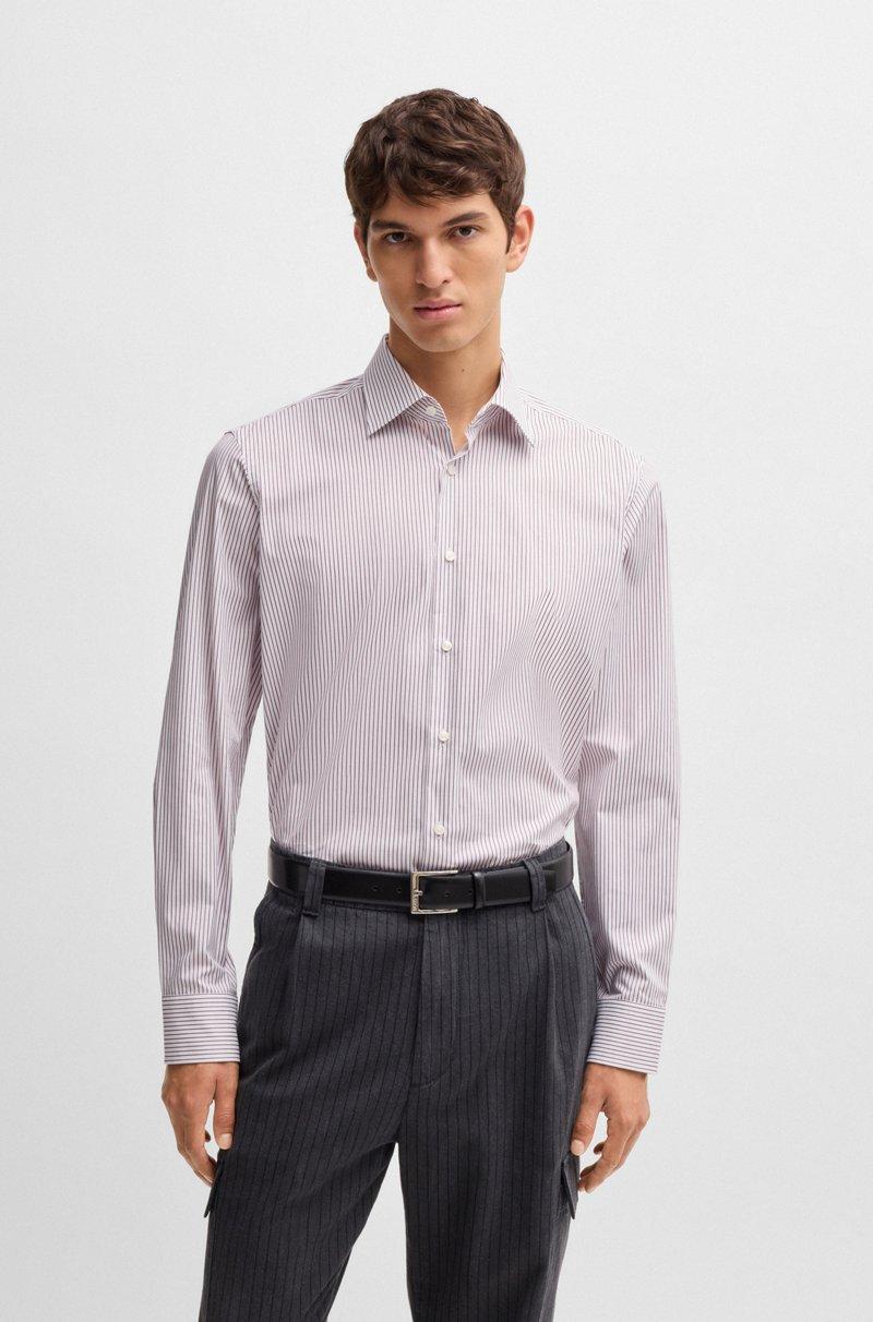 Hugo Boss Camisa regular fit en algodón elástico de planchado fácil