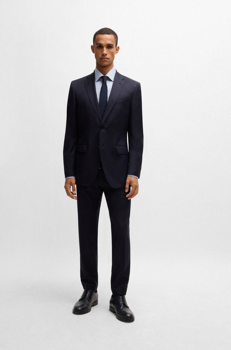 Hugo Boss Camisa Regular Fit En Algodón Oxford Elástico A Cuadros