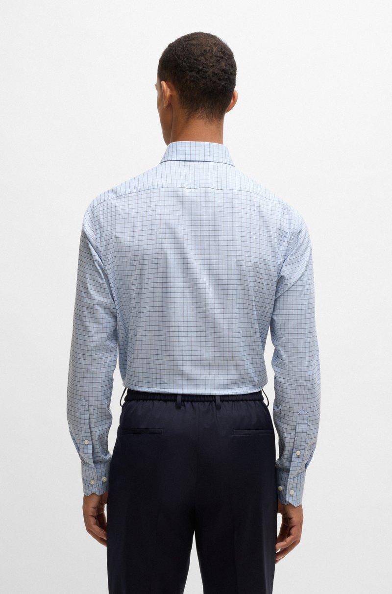 Hugo Boss Camisa Regular Fit En Algodón Oxford Elástico A Cuadros