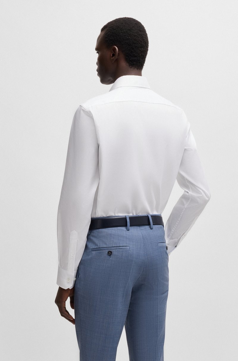 Hugo Boss Camisa Regular Fit En Popelín De Algodón De Planchado Fácil