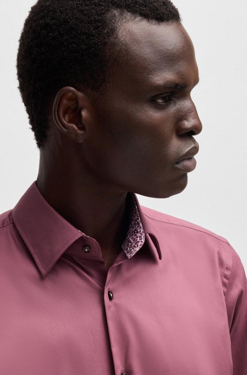 Hugo Boss Camisa Regular Fit En Popelín De Algodón De Planchado Fácil