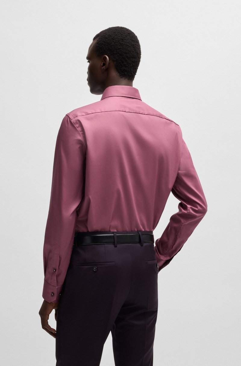 Hugo Boss Camisa Regular Fit En Popelín De Algodón De Planchado Fácil