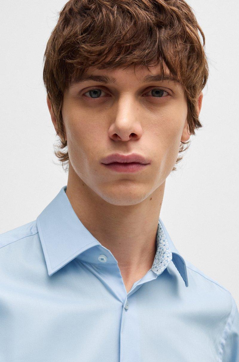 Hugo Boss Camisa Regular Fit En Popelín De Algodón De Planchado Fácil