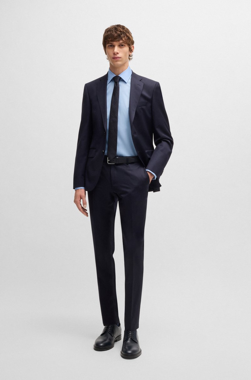 Hugo Boss Camisa Regular Fit En Popelín De Algodón De Planchado Fácil