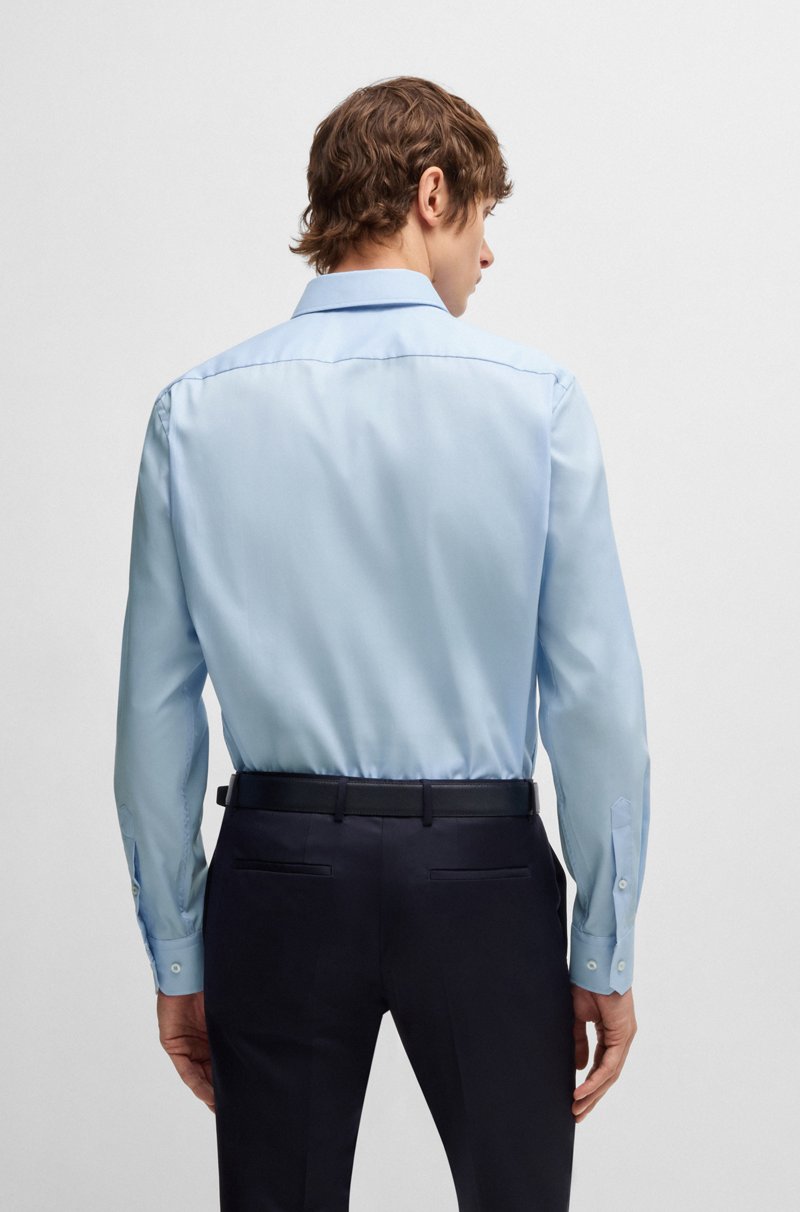 Hugo Boss Camisa Regular Fit En Popelín De Algodón De Planchado Fácil