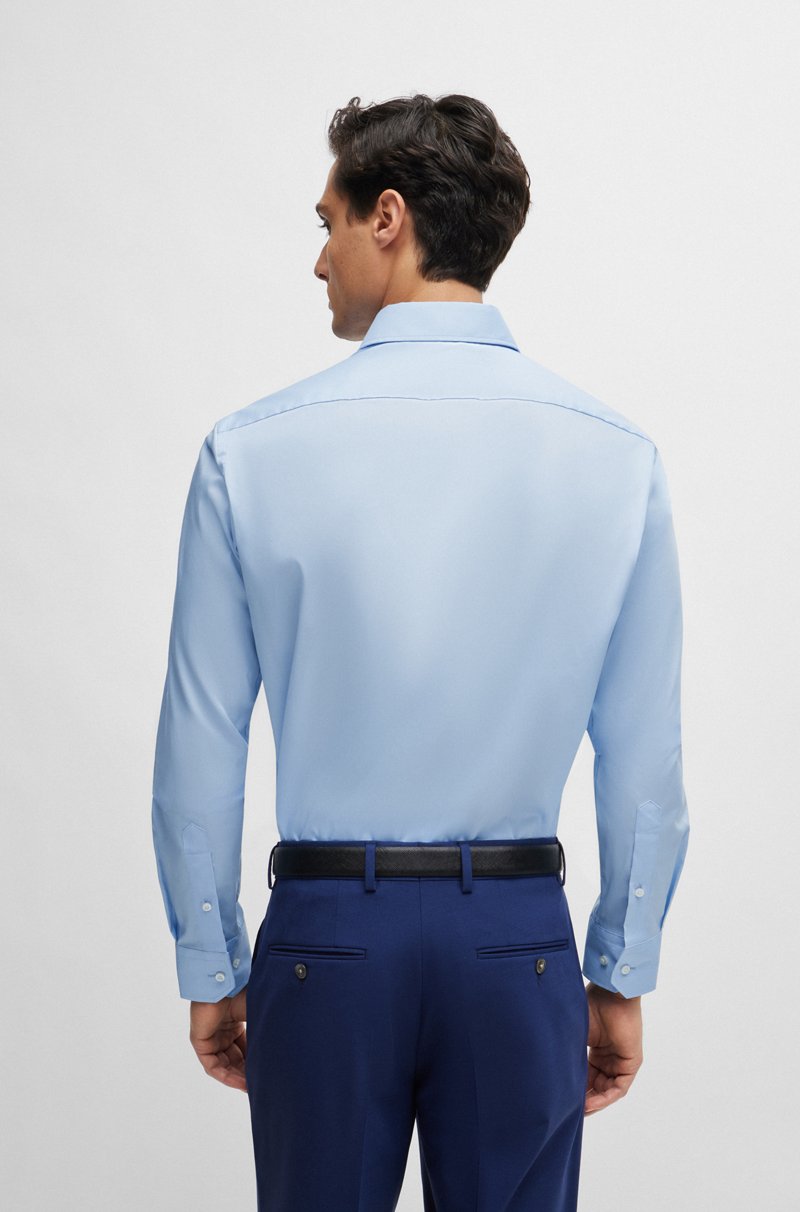 Hugo Boss Camisa Regular Fit En Popelín De Algodón De Planchado Fácil