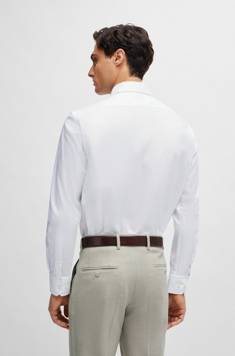 Hugo Boss Camisa Regular Fit En Popelín De Algodón De Planchado Fácil