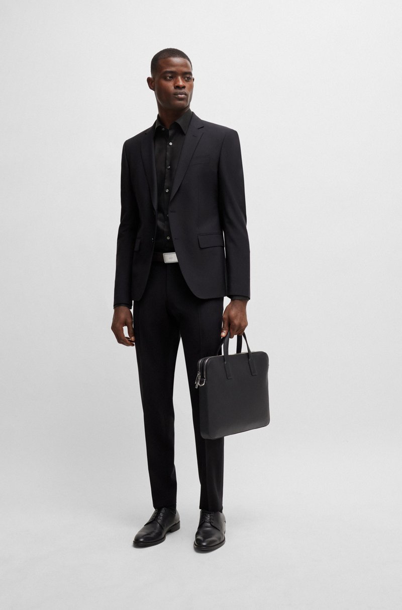 Hugo Boss Camisa Regular Fit En Popelín De Algodón De Planchado Fácil
