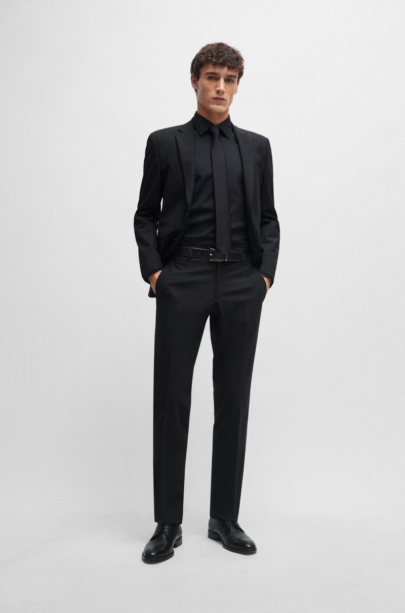 Hugo Boss Camisa Regular Fit En Popelín De Algodón Elástico De Planchado Fácil