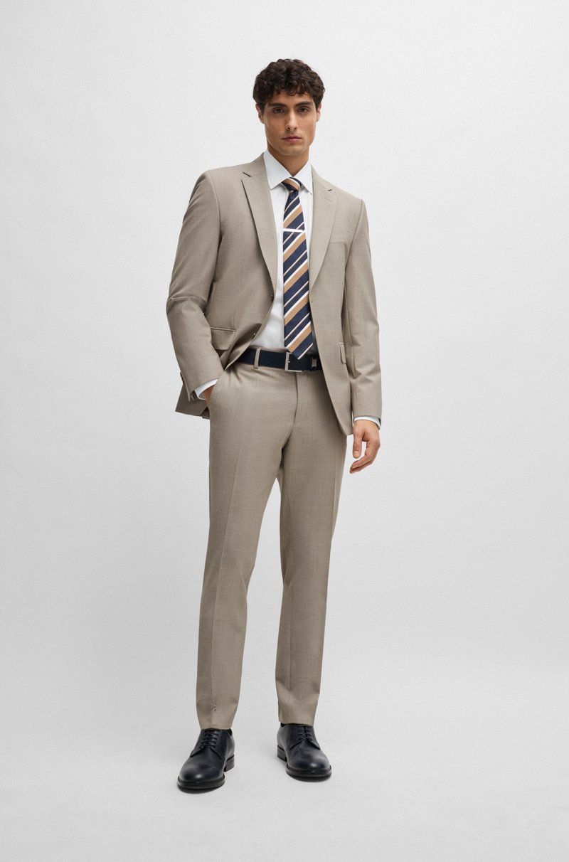 Hugo Boss Camisa Regular Fit En Popelín De Algodón Elástico De Planchado Fácil