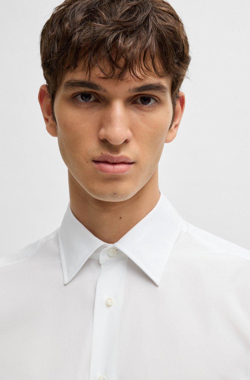 Hugo Boss Camisa Regular Fit En Popelín De Algodón Italiano