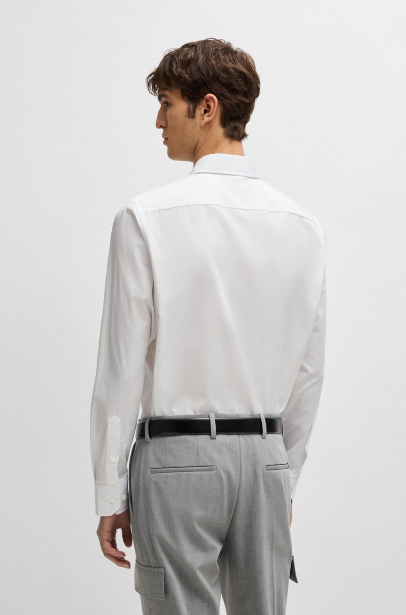 Hugo Boss Camisa Regular Fit En Popelín De Algodón Italiano