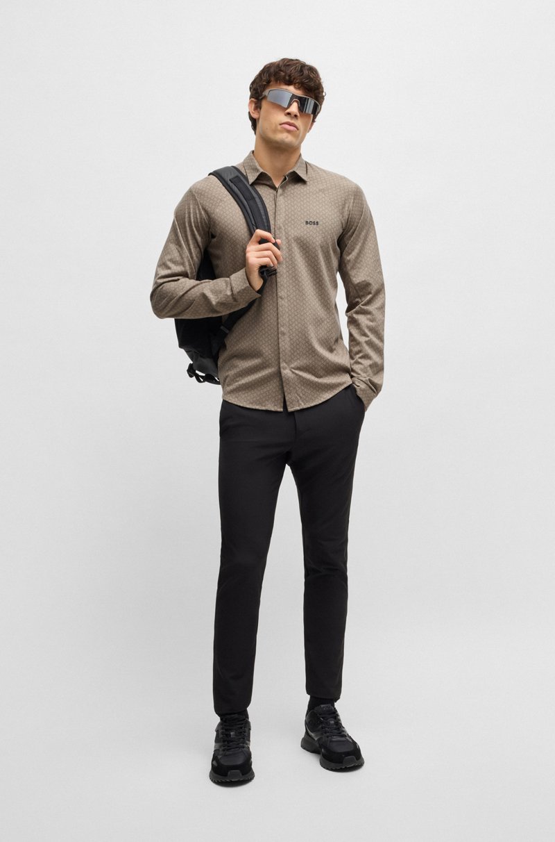 Hugo Boss Camisa Regular Fit En Punto De Piqué De Algodón