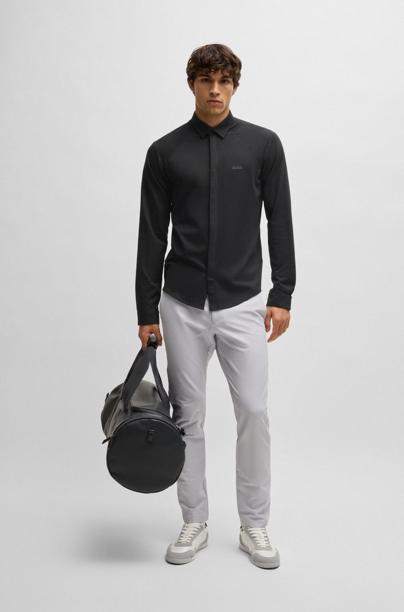 Hugo Boss Camisa Regular Fit En Punto De Piqué De Algodón