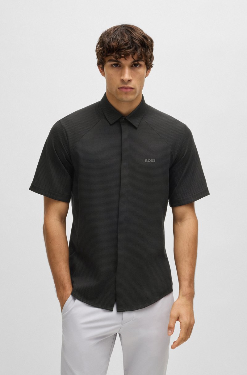 Hugo Boss Camisa Regular Fit En Punto De Piqué De Algodón