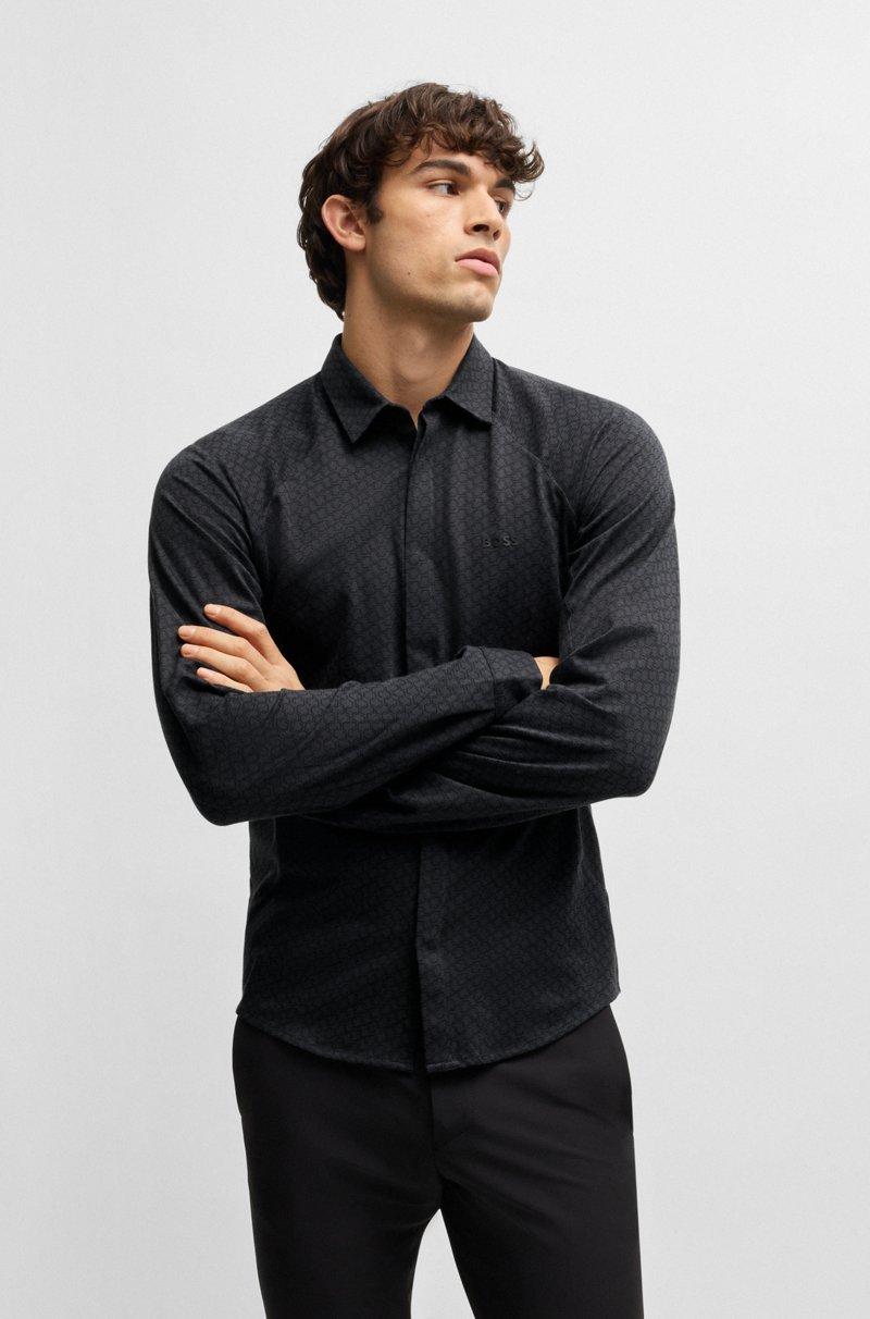 Hugo Boss Camisa regular fit en punto de piqué de algodón