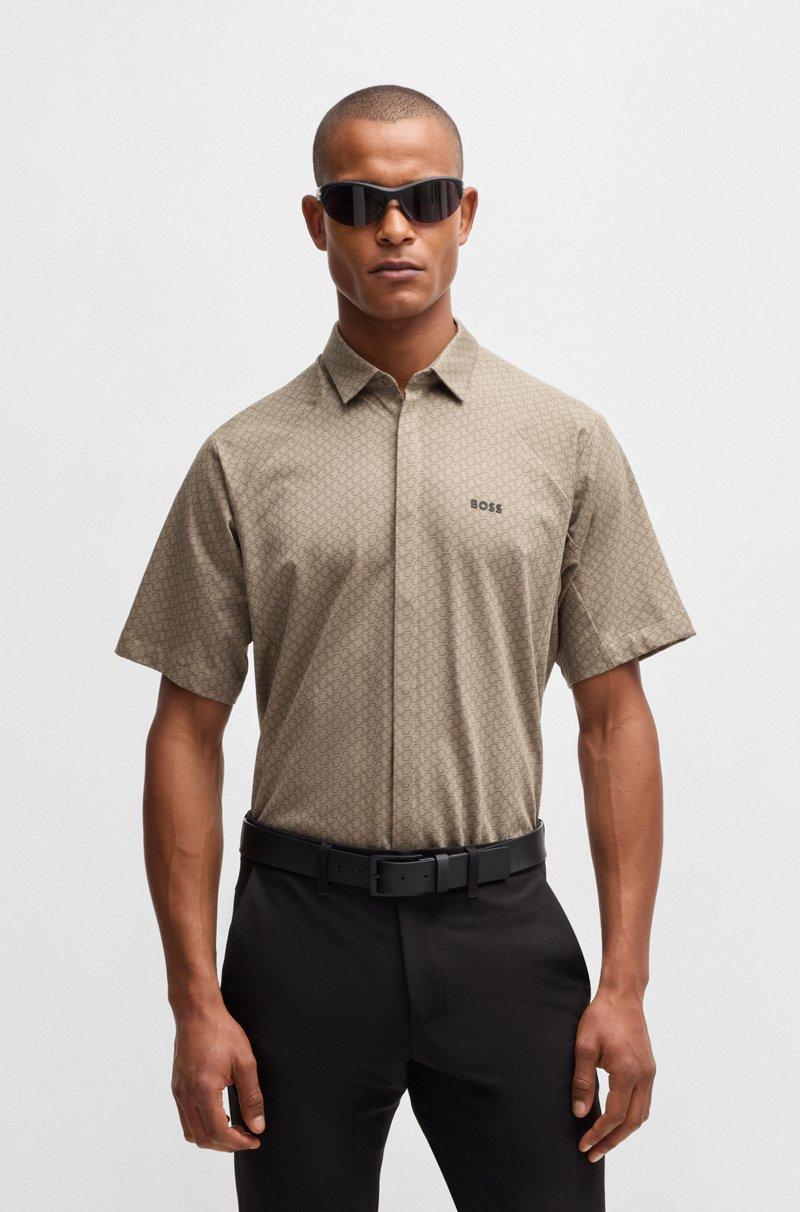 Hugo Boss Camisa regular fit en punto de piqué de algodón
