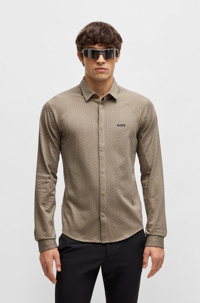 Hugo Boss Camisa regular fit en punto de piqué de algodón