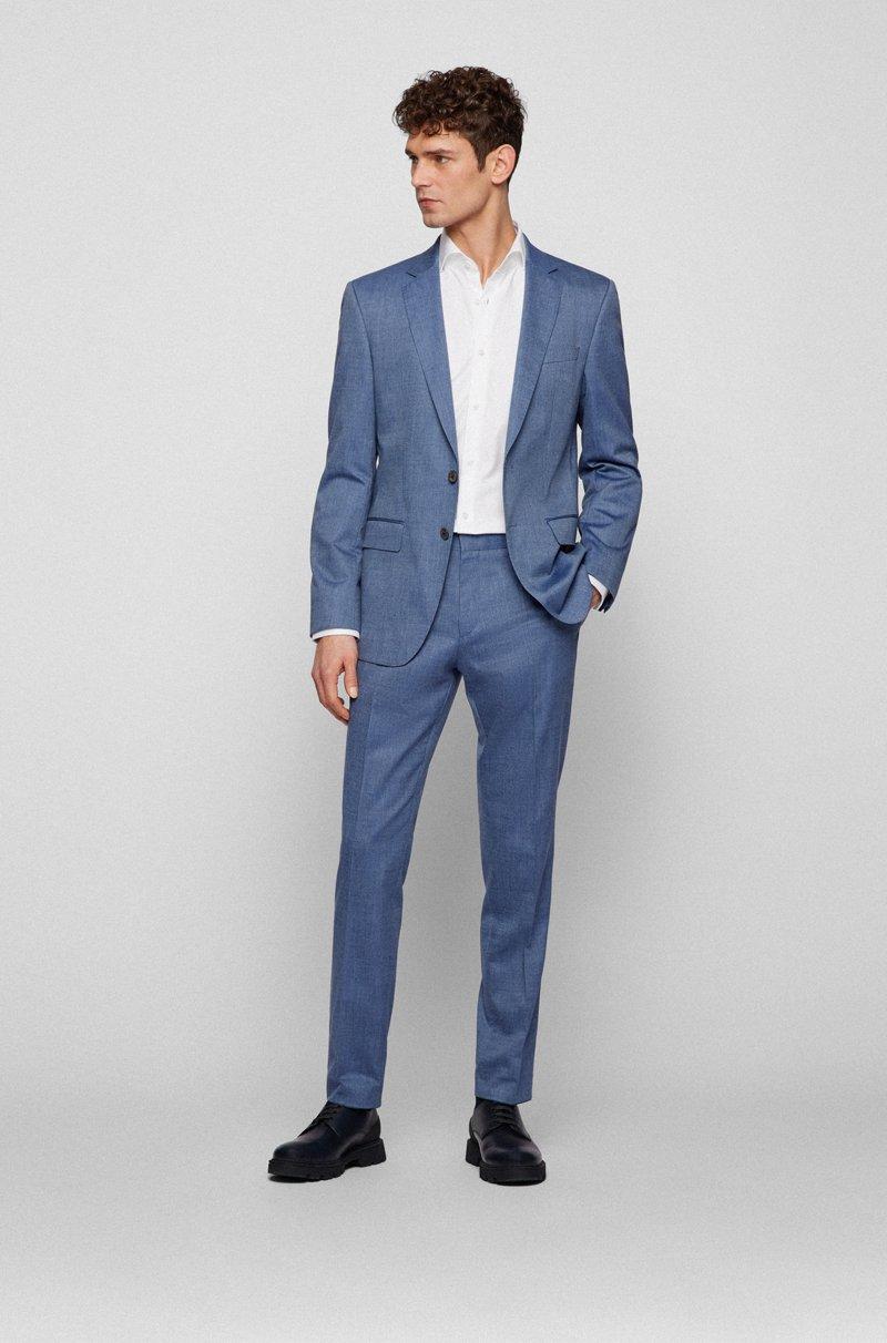Hugo Boss Camisa Regular Fit En Sarga De Algodón Elástico De Planchado Fácil