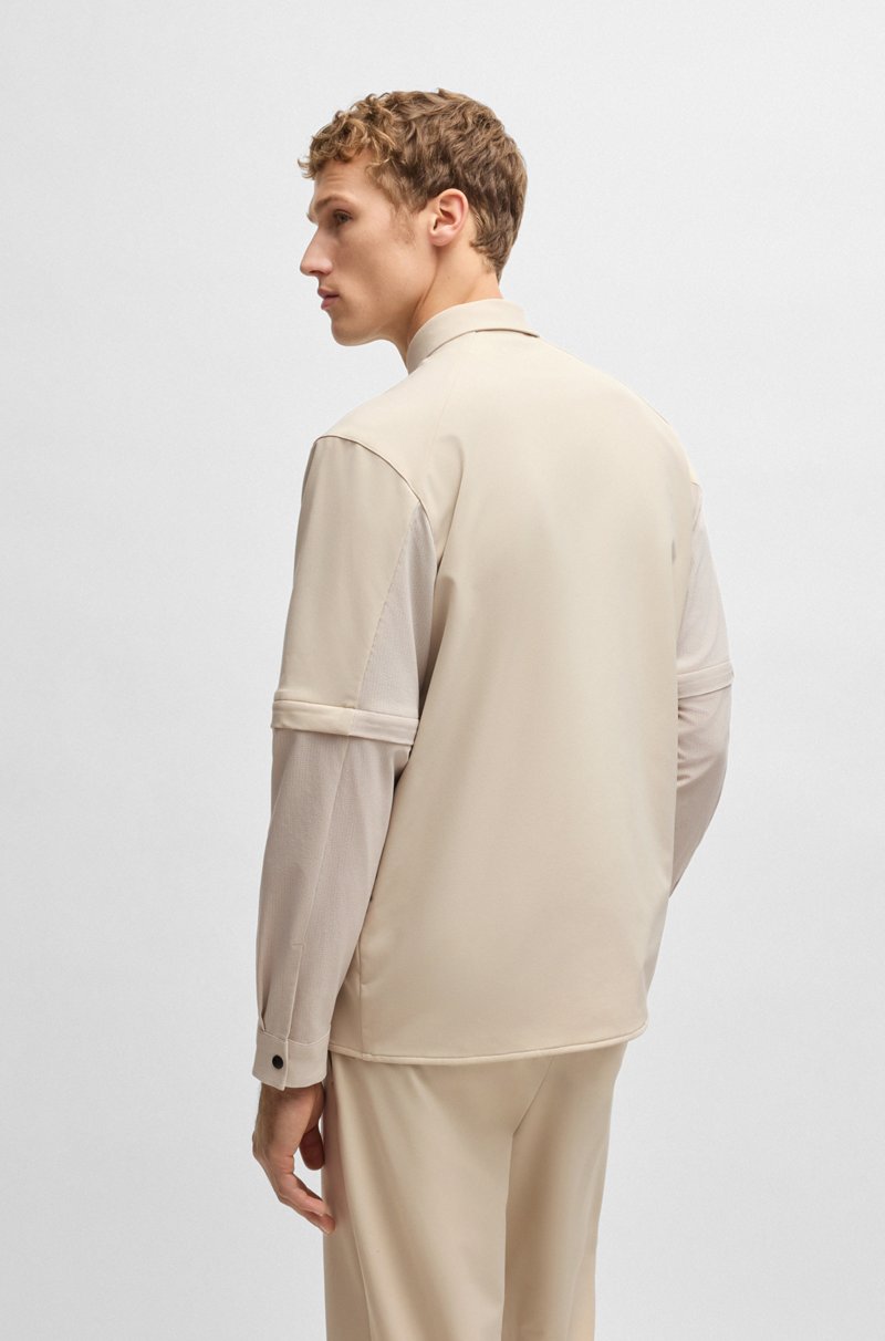 Hugo Boss Camisa Relaxed Fit Con Cremallera En Las Mangas