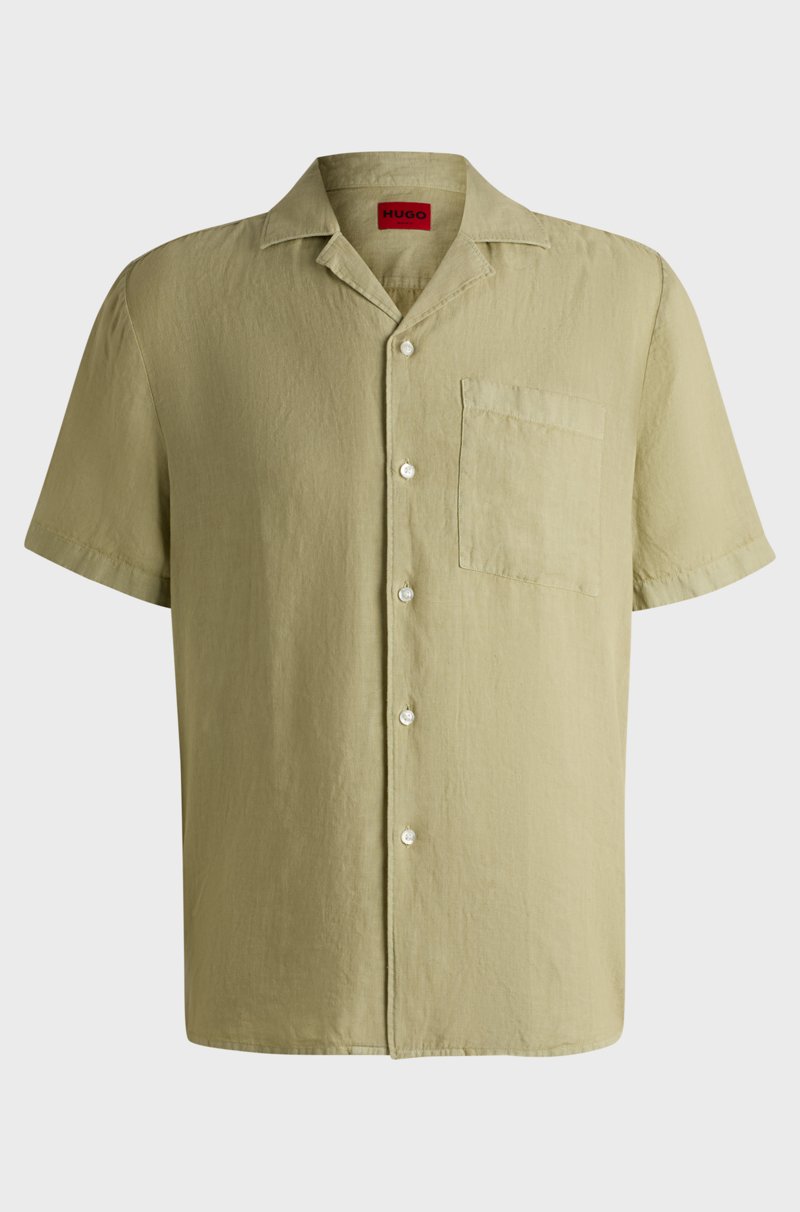 Hugo Boss Camisa relaxed fit de lino para diferentes ocasiones
