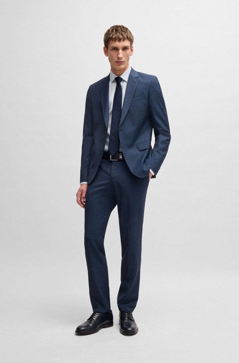 Hugo Boss Camisa Slim Fit A Rayas De Mezcla De Lino
