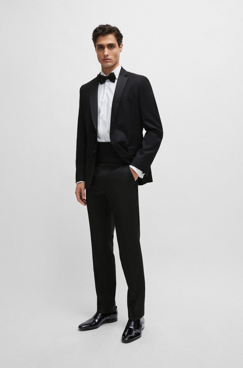 Hugo Boss Camisa Slim Fit De Algodón Elástico Con Puños Dobles