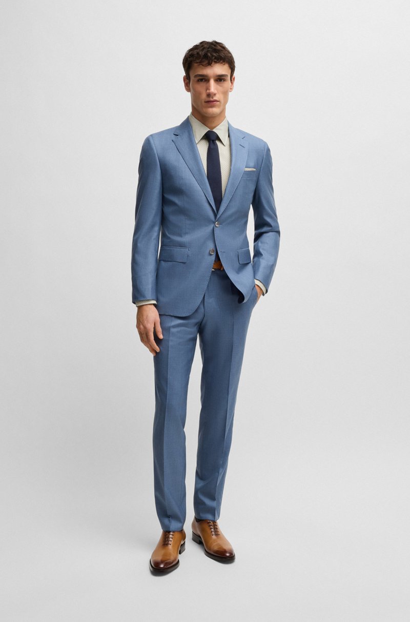 Hugo Boss Camisa Slim Fit De Algodón Italiano Estampado
