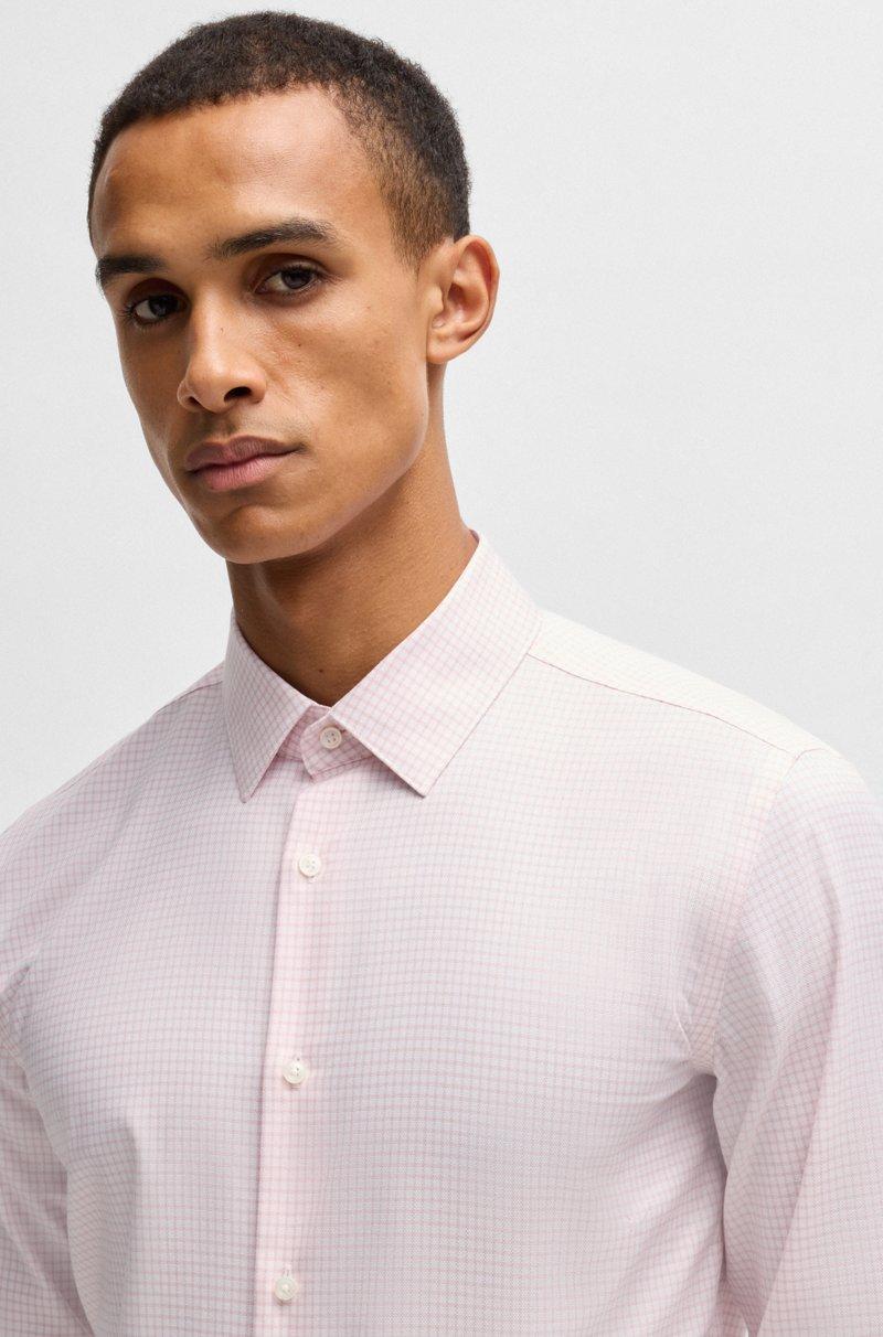 Hugo Boss Camisa Slim Fit De Algodón Oxford Antibacteriano Estampado