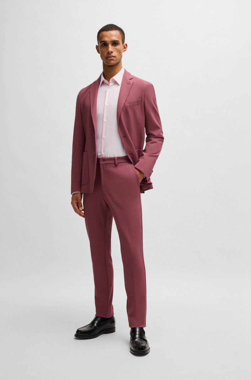 Hugo Boss Camisa Slim Fit De Algodón Oxford Antibacteriano Estampado