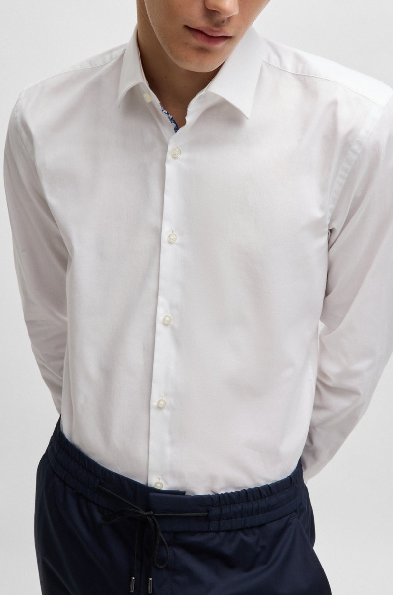 Hugo Boss Camisa Slim Fit De Algodón Oxford De Planchado Fácil