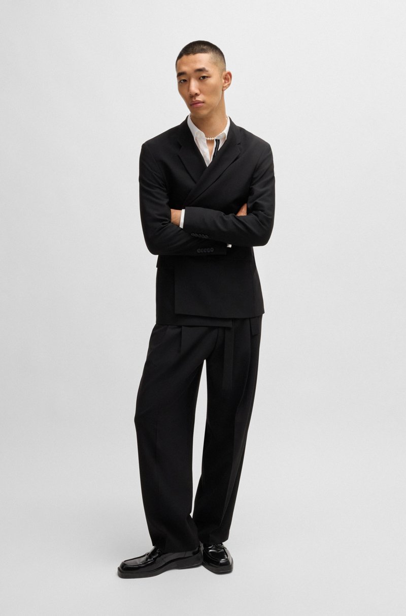 Hugo Boss Camisa Slim Fit De Popelín De Algodón Con Detalle En La Tapeta
