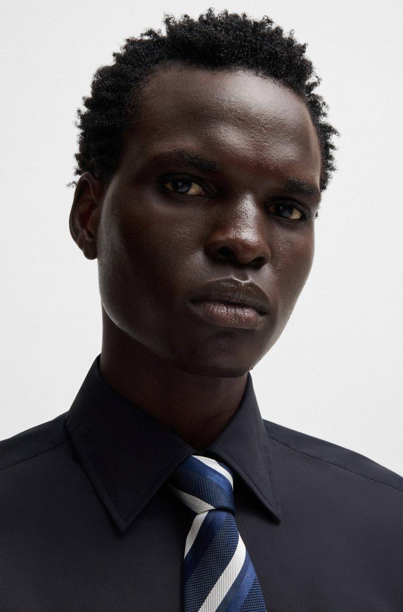 Hugo Boss Camisa Slim Fit De Popelín De Algodón Con Elástico