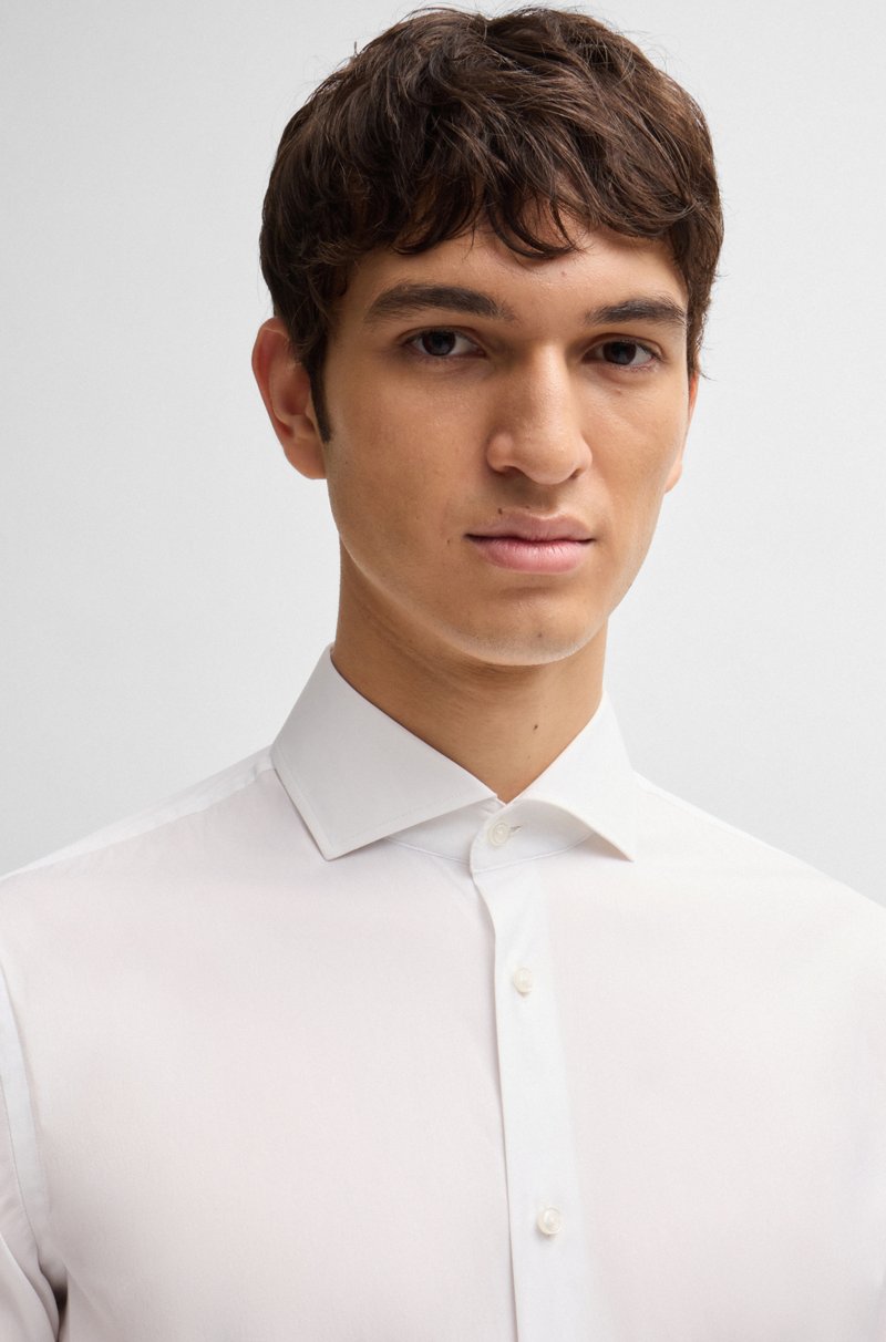 Hugo Boss Camisa Slim Fit De Popelín De Algodón De Planchado Fácil