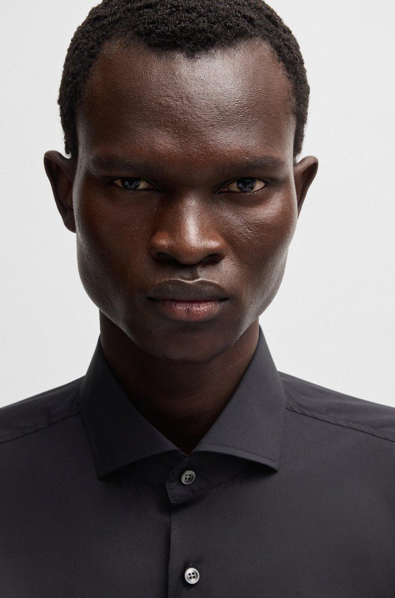 Hugo Boss Camisa Slim Fit De Popelín De Algodón De Planchado Fácil