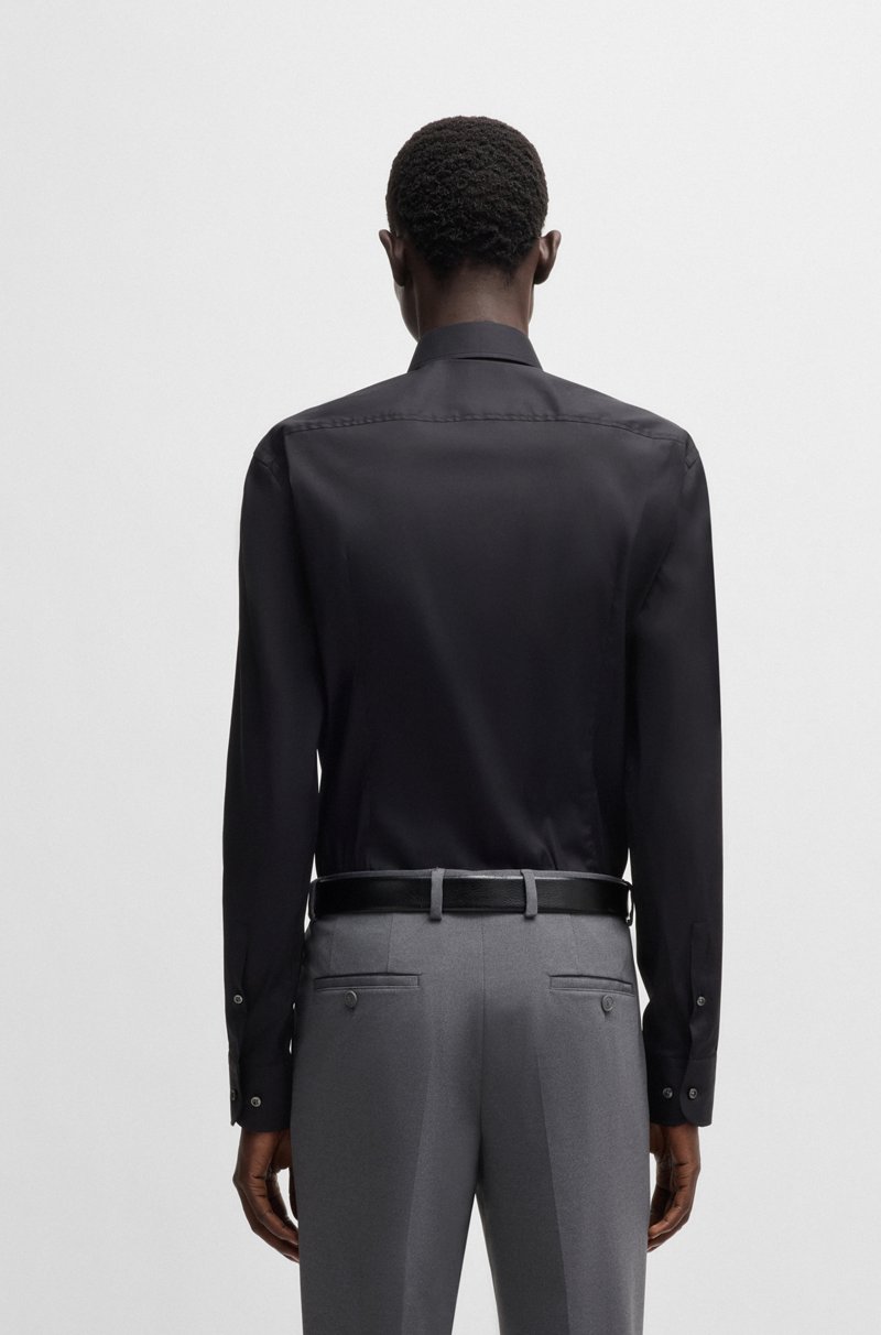 Hugo Boss Camisa Slim Fit De Popelín De Algodón De Planchado Fácil