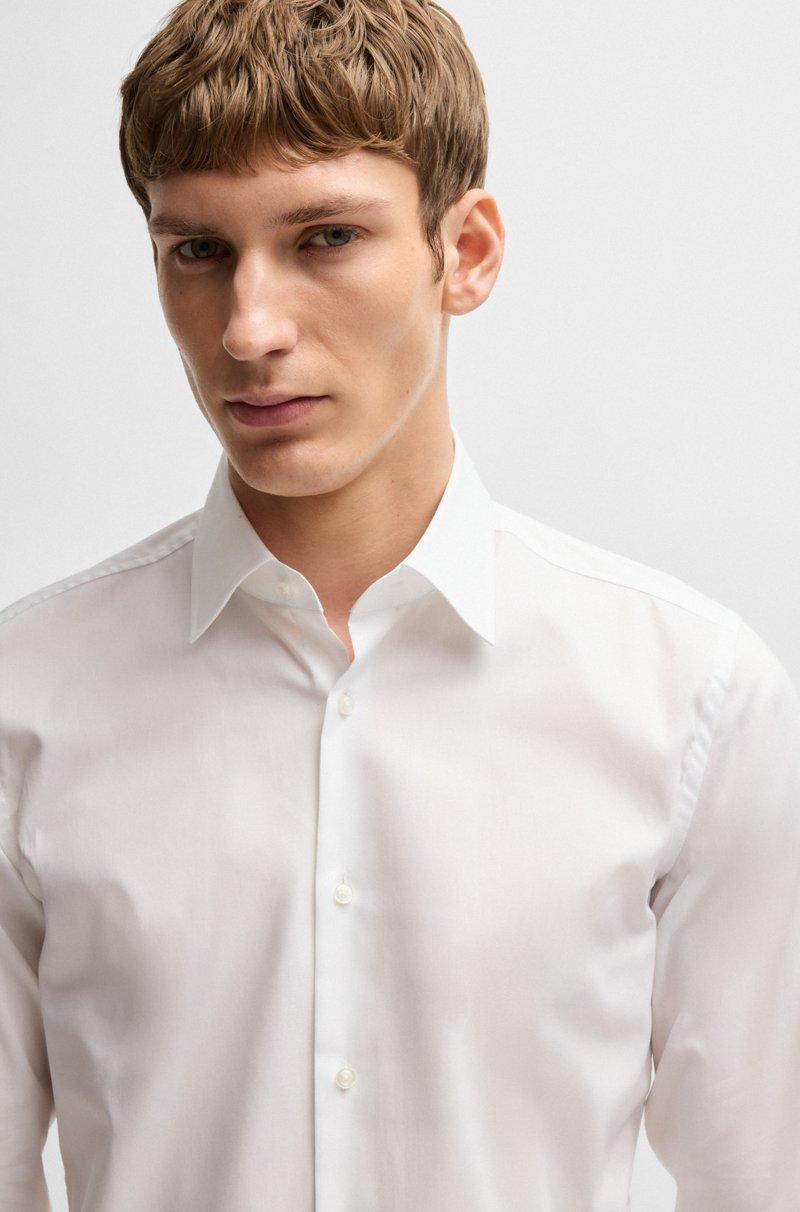 Hugo Boss Camisa Slim Fit De Popelín De Algodón De Planchado Fácil